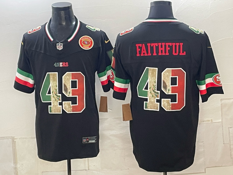 Men 2026 Nike San Francisco 49ers #49 Faithful black NFL Jersey 091506